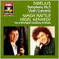 Sibelius: Symphony no 5, etc / Rattle, Kennedy, Birmingham