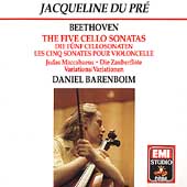 Beethoven: Five Cello Sonatas, Variations / Du Pre