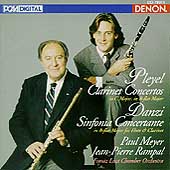 Pleyel: Clarinet Concertos;  Danzi: Sinfonia / Meyer, Rampal