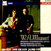 Mozart: Sinfonia Concertante, Divertimento, etc / Belkin