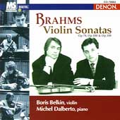Brahms: Violin Sonatas / Boris Belkin, Michel Dalberto