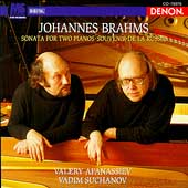 Brahms: Sonata for Two Pianos, etc / Afanassiev, Suchanov