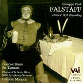 Verdi: Falstaff /Molajoli, Rimini, Tassinari, Milan Symphony Verdi: Falstaff /Molajoli, Rimini, Tassinari, Milan Symphony