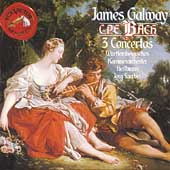CPE Bach: 3 Concertos / James Galway, Joerg Faerber