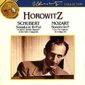 Schubert: Sonata in Bb; Mozart: Sonata in F / Horowitz