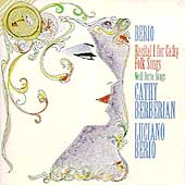 Berio: Recital I For Cathy(9/1972)/Folk Songs(12/1968)/etc:Cathy Berberian(Ms)/Luciano Berio(cond)/London Sinfonietta/etc