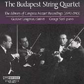 Library of Congress Mozart Recordings / Budapest Quartet Library of Congress Mozart Recordings / Budapest Quartet