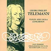 Telemann: Violin and Viola Concertos / Peabody, Kapp