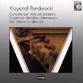 Penderecki: Concerto for Viola, etc / Zimmermann, Duczmal