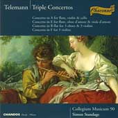 Telemann: Triple Concertos / Standage, Collegium Musicum 90