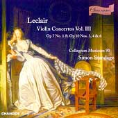 Leclair: Violin Concertos Vol 3 / Simon Standage