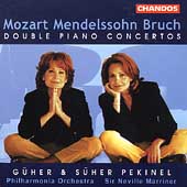 Mozart, Mendelssohn, Bruch: Double Piano Concertos / Pekinel