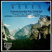Weber: Clarinet Music Vol 1 / Manasse, Sanders, Manhattan Qt