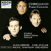 Corigliano: Piano Concerto;  Ticheli / Lefevre, St. Clair