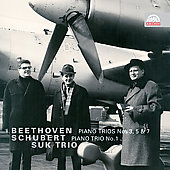 Beethoven: Piano Trios No.3 Op.1-3, No.5 Op.70-1 "Ghost"(4/8-12/1963), No.7 Op.97 "Archduke"(8/29-9/1/1961); Schubert: Piano Trio No.1 Op.99 (9/7-9/1964) / Suk Trio