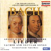 C.P.E.Bach; J.C.F.Bach: Geistliche Und Weltliche Lieder / Schwarz et al C.P.E.Bach; J.C.F.Bach: Geistliche Und Weltliche Lieder / Schwarz et al