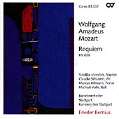 Mozart: Requiem K 626 / Bernius, Jezovsek, Schubert, et al