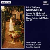 Korngold: Violin Sonata, Piano Quintet / Prunyi, Kiss, et al