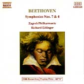 Beethoven: Symphonies no 4 & 7 / Edlinger, Zagreb