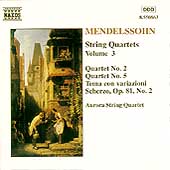 Mendelssohn: String Quartets Vol. 3 Mendelssohn: String Quartets Vol. 3
