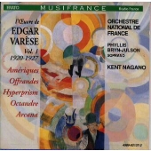 ヴァレーズ：作品集＠〔アメリカ／オフランド／ハイパープリズム他〕ナガノ／フランス国立ｏ． ブリン＝ジュルソン（Ｓ）