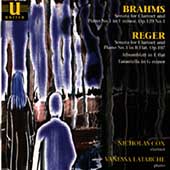 Brahms: Clarinet Sonata;  Reger / Cox, Latarche