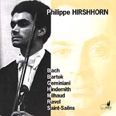 Philippe Hirschhorn - Bach; Bartik; Geminiani et al Philippe Hirschhorn - Bach; Bartik; Geminiani et al