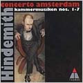 Hindemith: Kammermusiken nos 1-7 / Concerto Amsterdam