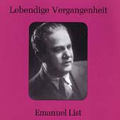 Lebendige Vergangenheit - Emanuel List