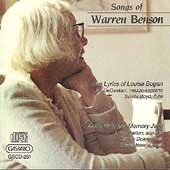 Songs of Warren Benson / Jan DeGaetani, Lucy Shelton Songs of Warren Benson / Jan DeGaetani, Lucy Shelton