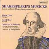 Shakespeare's Musicke / Barry Mason, Camerata of London