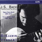 Bach: Transcriptions for Guitar / Benjamin Verdery