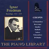 The Piano Library - Chopin: Mazurkas, etc / Ignaz Friedman