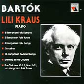 Bartok: 6 Romanian Folk Dances, etc / Lili Kraus