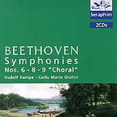 Beethoven: Symphonies nos 6, 8, 9 "Choral" / Kempe, Giulini