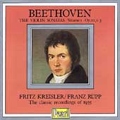 Beethoven: Sonatas for Violin & Piano 1-3 / Kreisler