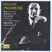 Bax, Bloch, Kreisler, Paganini: Works for Viola / W Primrose
