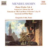 Mendelssohn: Piano Works, Vol. 4