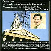 FROM THE VAULT:J.S.BACH:4 CONCERTI TRANSCRIBED:NEVILLE MARINER(cond)/ASMF/ETC