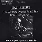 åT.å/Sibelius Complete Piano Music Vol 4 / Erik Tawaststjerna[BISCD196]