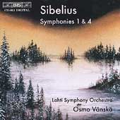 ⡦󥹥/Sibelius Symphonies no 1 &4 / Osmo Vaenskae, Lahti Symphony[BISCD861]