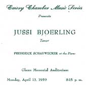 Jussi Bjoerling - Atlanta Recital (1959) Jussi Bjoerling - Atlanta Recital (1959)