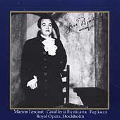 Manon Lescaut, Cavalleria Rusticana, etc / Jussi Bjoerling Manon Lescaut, Cavalleria Rusticana, etc / Jussi Bjoerling