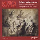 Wikmanson: String Quartets Op 1 no 1-3 / Fresk Quartet, etc