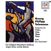 Telemann:Concertos for Violins,Viola,Oboe,Flutes/Suites"Don Quichotte"(1995):Jurgen Geise(cond)/Cis Collegium Mozarteum Salzburg