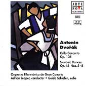 Dvorak:Cello Concerto op.104/Slavonic Dances op.46 (1996):Adrian Leaper(cond)/Gran Canaria Philharmonic Orchestra