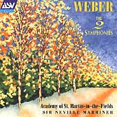 Weber: The 2 Symphonies / Marriner, Academy of St. Martin