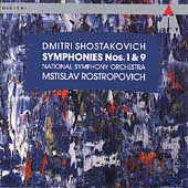 Shostakovich: Symphonies 1 & 9 / Rostropovich, National SO