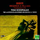 Biber: Requiem a 15, etc / Koopman, Amsterdam Baroque