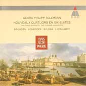 Telemann: Nouveaux Quartuors / Gustav Leonhardt(cemb), Jaap Schroder(vn), Frans Bruggen(cond), Concerto Amsterdam, Quadro Amsterdam, etc